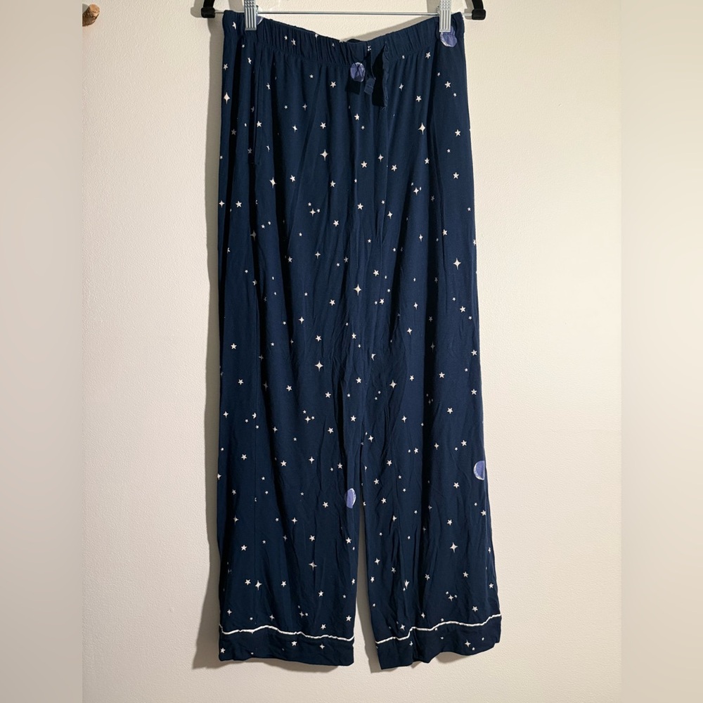 Victoria’s Secret Tranquil Navy Blue Moon and Stars Modal Long Pajamas - Picture 9 of 11